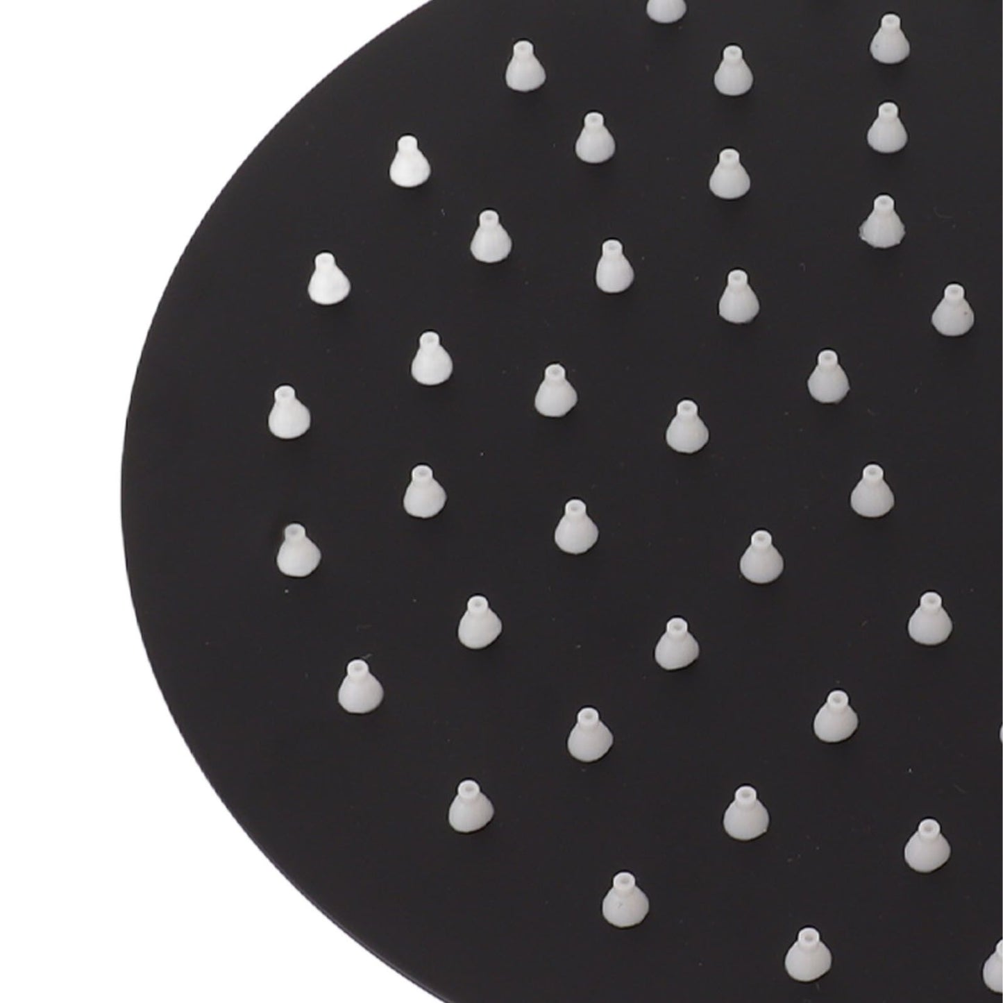Ultra Thin Rainfall Shower Head Rain Waterfall Stainless Steel Fixed Showerhead Round Black 8in