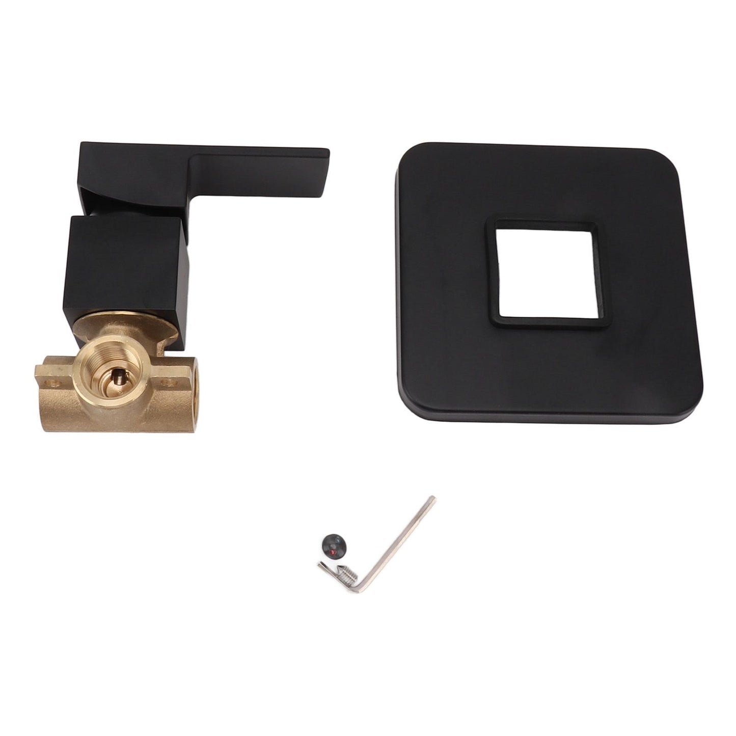 Shower Valves Wall Mount Copper Faucet Shower Rough In Valve Bathroom Trim Kit Single Handle Tub Shower Valve Mixer Black