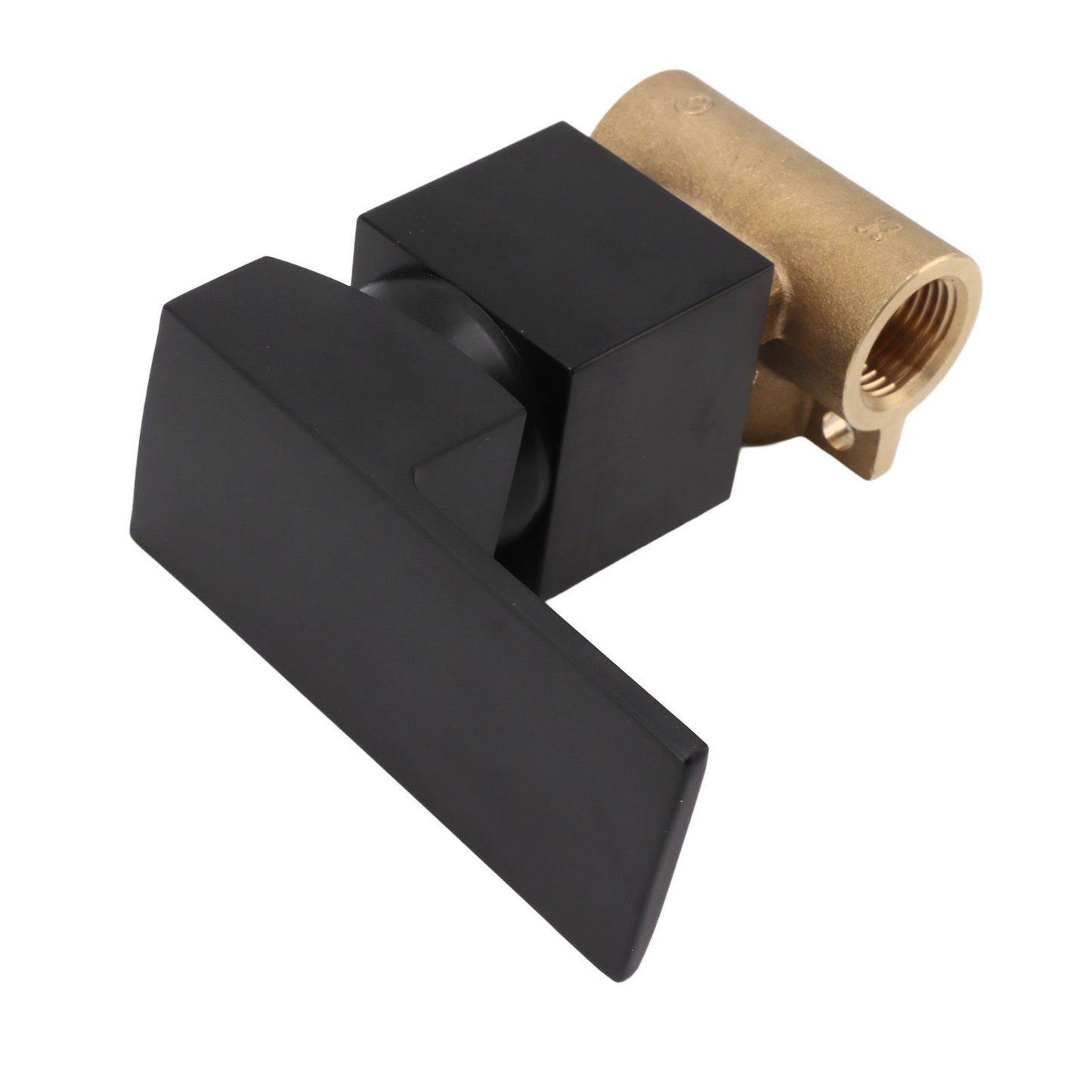 Shower Valves Wall Mount Copper Faucet Shower Rough In Valve Bathroom Trim Kit Single Handle Tub Shower Valve Mixer Black