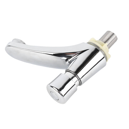 Time Delay Basin Sink Faucet Copper Alloy Push Switch Water Saving Tap for Home Kitchen Bathroom Hotel