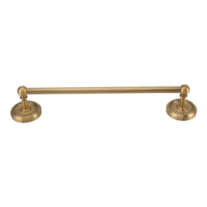 All Copper Bathroom Towel Bar European Style Wall Mounted Towel Rack for Bathroom 41cm Antique Color