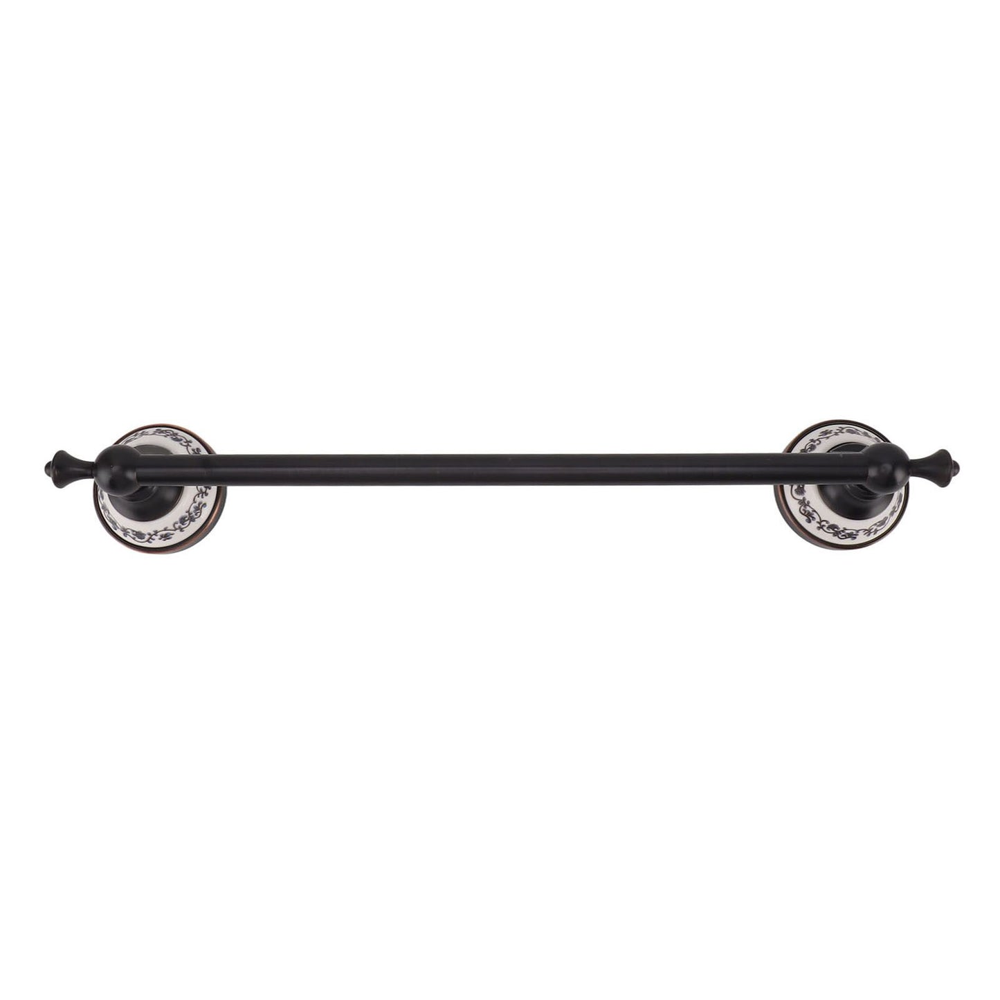 40.5cm Bathroom Towel Bar Copper Bath Towel Rack Single Towel Bar Wall Mounted Towel Holder European Style Black Antique