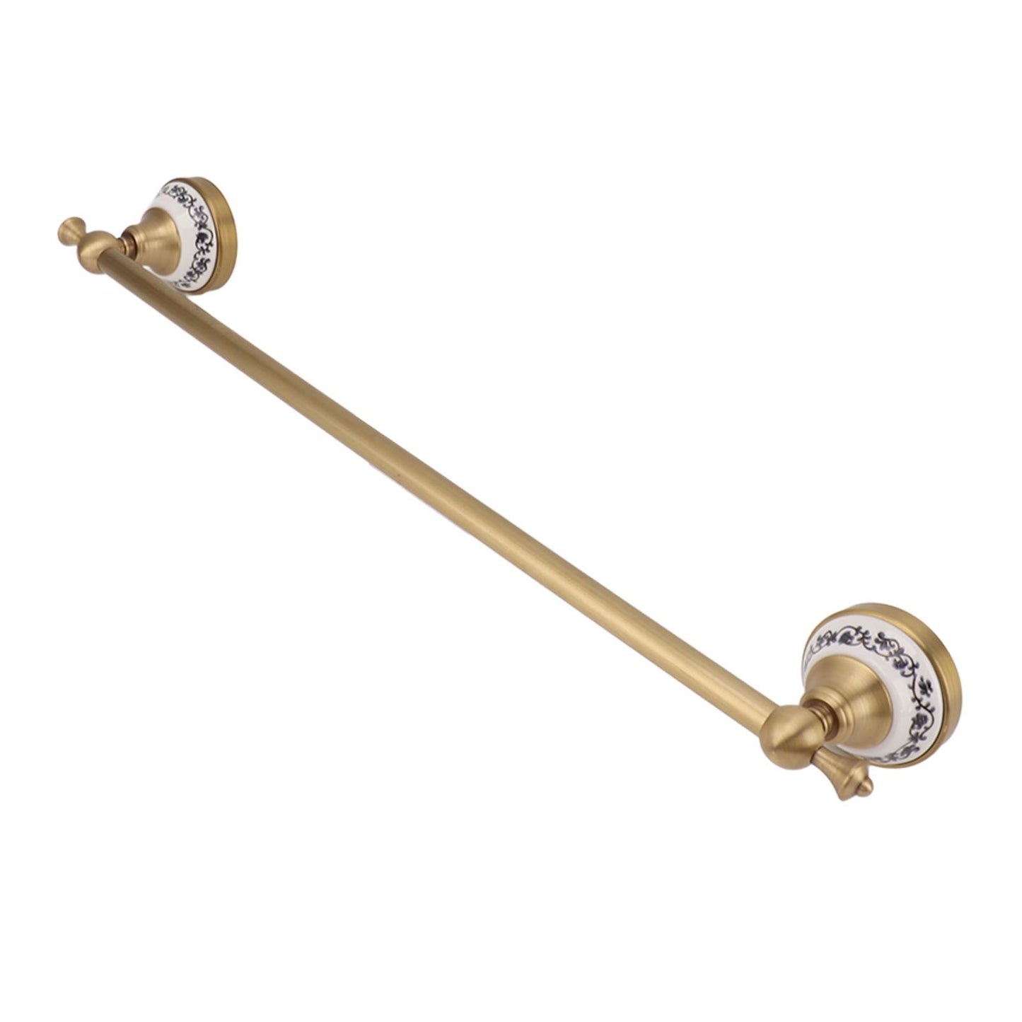 Towel Bar European Style Single Rod Hanging Bath Towel Holder Copper Towel Rack for Bathroom Toilets Antique Color