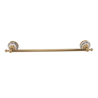 Towel Bar European Style Single Rod Hanging Bath Towel Holder Copper Towel Rack for Bathroom Toilets Antique Color