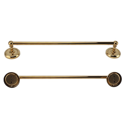 Copper Towel Bar European Style Bathroom Single Bar Towel Rack Bathroom Hanging Rack Titanium