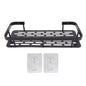 Shower Caddy Single Tier Durable Aluminium Rustproof Sticker Installation Shower Shelf for Bathroom Bedroom Kitchen Black