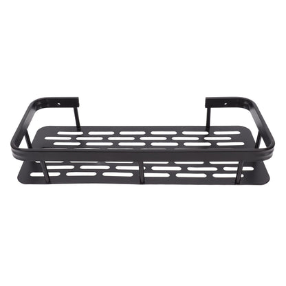 Shower Caddy Single Tier Durable Aluminium Rustproof Sticker Installation Shower Shelf for Bathroom Bedroom Kitchen Black