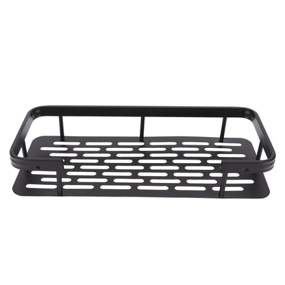 Shower Caddy Single Tier Durable Aluminium Rustproof Sticker Installation Shower Shelf for Bathroom Bedroom Kitchen Black