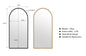 Metal Arch Mirror 80cm x 170cm - Gold