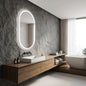 Interior Ave - 50 x 100cm Oval Frameless LED Bathroom Mirror