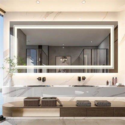 Interior Ave - 120 x 80cm Rectangle Frameless LED Bathroom Mirror