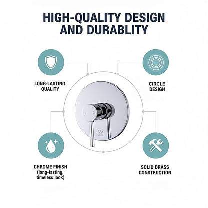 Shower Bath Mixer Tap Bathroom WATERMARK Approved - Chrome