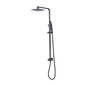 WELS 8" Rain Shower Head Set Square Dual Heads Faucet High Pressure Hand Held