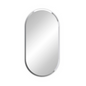 P&P Silver Long Oval Wall Mirror 50x80cm Frameless Beveled Glass for Stylish Interiors