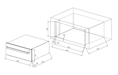 200mm Dilusso Stainless Steel Warming Drawer