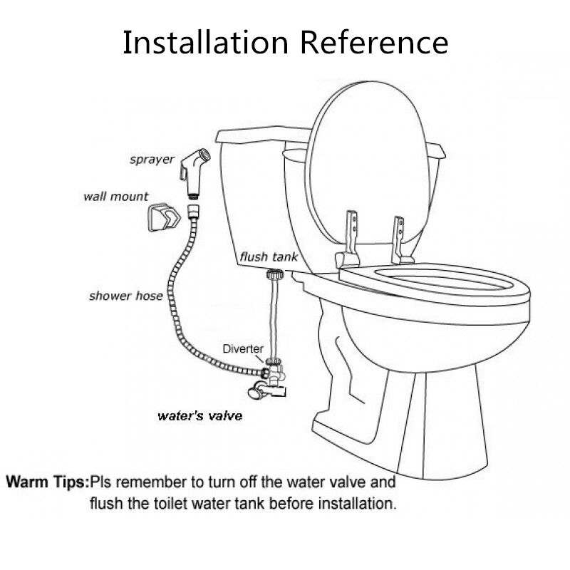 Brushed Brass ABS Toilet Bidet