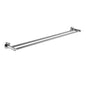 LUCID PIN 800mm Round Brushed Nickel Double Towel Rail