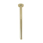 Round Brushed Brass Ceiling Shower Arm 400mm