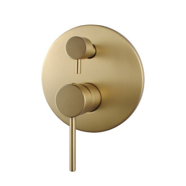LUCID PIN Series Brushed Brass Diverter Mixer Trim Kit (match CLPD)