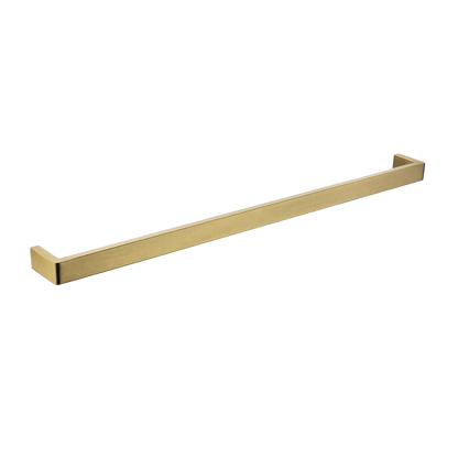IVANO Series Square Brushed Yellow Gold Single Towel Rail 800mm
