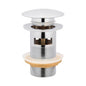 32/40mm Chrome Mushroom Solid Brass Basin Pop Up Waste with Overflow