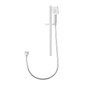 3 Functions Square Chrome Hand held Shower Set With Rail