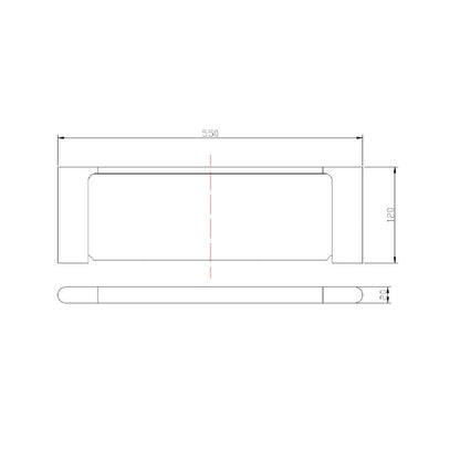 VOG - Brushed Nickel Glass Shelf