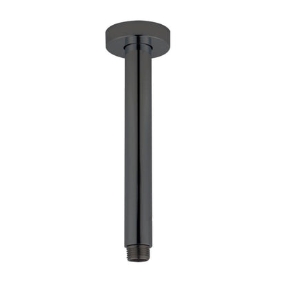 Round Gun Metal Grey Ceiling Shower Arm 200mm