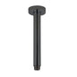 Round Gun Metal Grey Ceiling Shower Arm 200mm