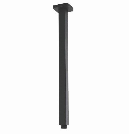 Square Gun Metal Grey Ceiling Shower Arm 400mm