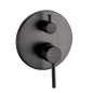 LUCID PIN Round Gun Metal Grey Wall Mixer with Diverter(color up)