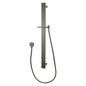 Square Gun Metal Grey Sliding Shower Rail without handheld Shower (PVC Hose)