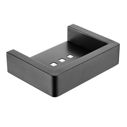IVANO Series Square Gun Metal Grey Soap Dish Holder