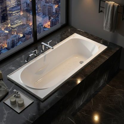 1675 × 735 × 390 (H)  Acrylic Inset Bath Acrylic GLOSSY White Bathtub NO Overflow (Copy)