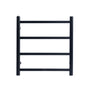 Round Matte Black Electric Heated Towel Rack 4 Bars