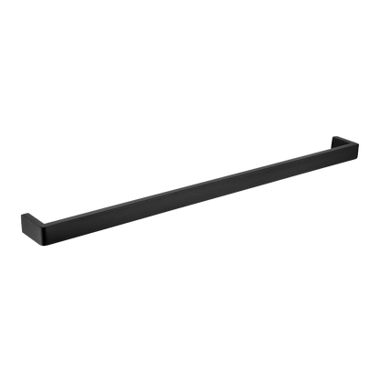 IVANO Series Square Black Single Towel Rail 800mm