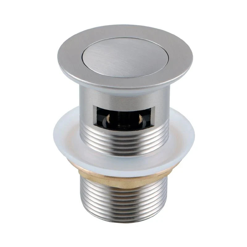 32/40mm Solid Brass Brushed Nickel Basin Pop Up Waste with Overflow