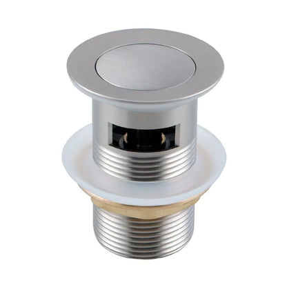 32/40mm Solid Brass Brushed Nickel Basin Pop Up Waste with Overflow