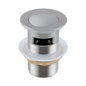 32/40mm Solid Brass Brushed Nickel Basin Pop Up Waste with Overflow