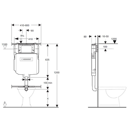 Sigma8 In-wall Cistern - Sleek Design Sigma8