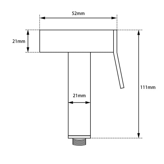 Brass Square Black Toilet Bidet Spray Kit