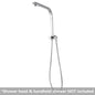 Square Chrome Half Shower Station without Shower Head and Handheld Shower