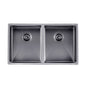 770*450*215mm Gun Metal Grey Hand-made Double Bowl Kitchen Sink