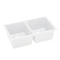 White Kitchen Sink Granite Stone Under Mount Double Bowls 838*476*241mm